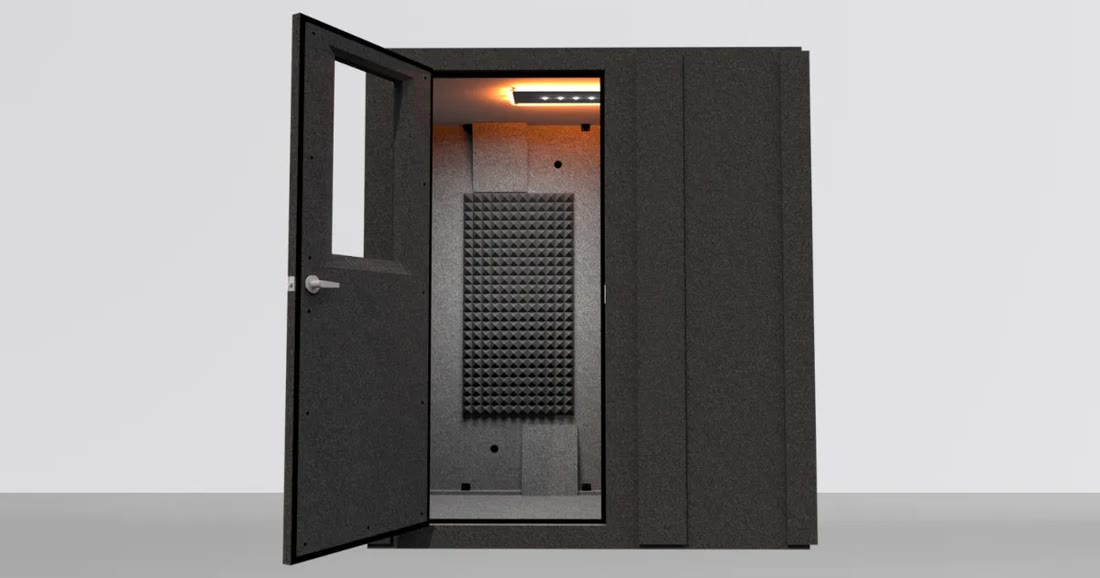 WhisperRoom MDL 4872 S 4′ × 6′ Standard single-wall sound isolation booth