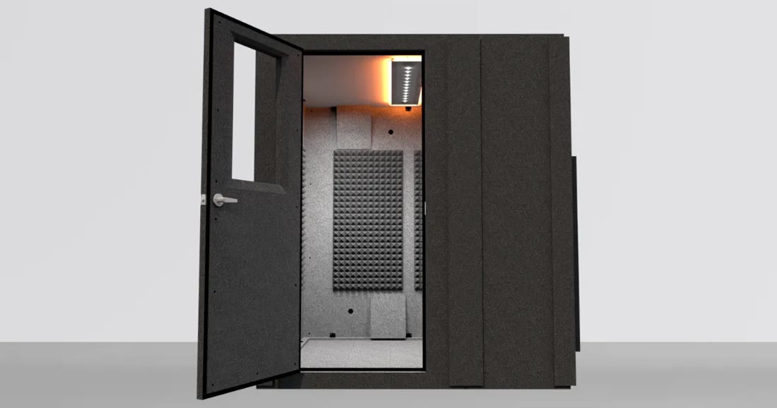 WhisperRoom MDL 7272 S 6′ × 6′ Standard single-wall sound isolation booth